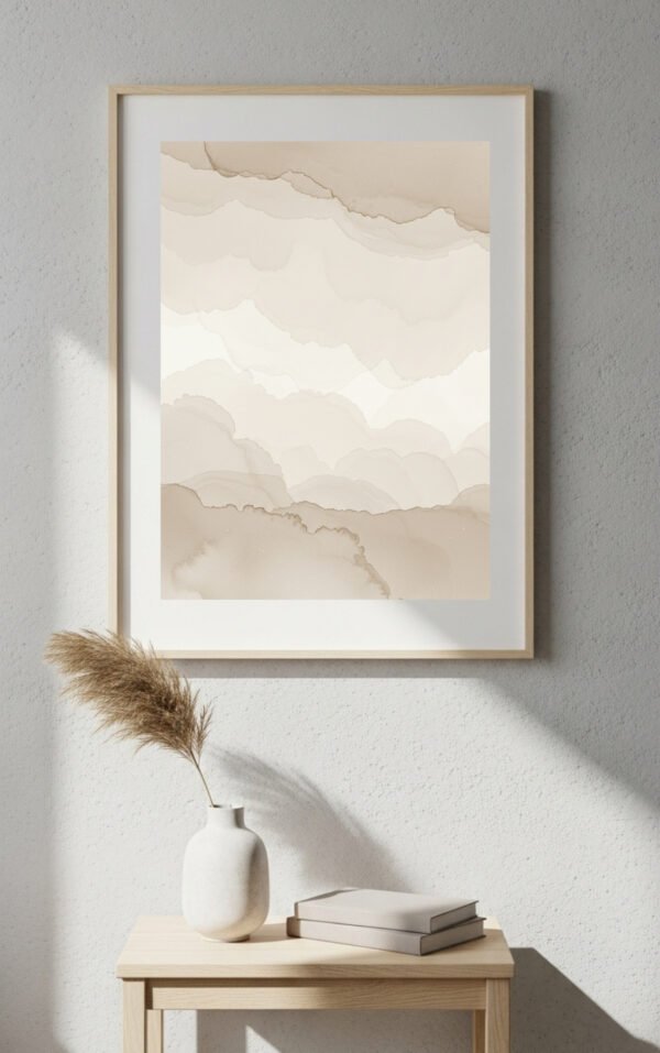 Minimalist Watercolor Neutral Wall Art
