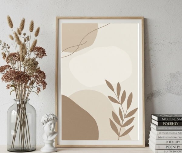 Minimalist Neutral Abstract Wall Art Print
