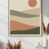 Serene Japandi Abstract Landscape