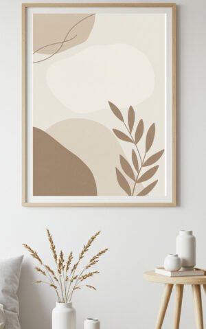Minimalist Neutral Abstract Wall Art Print