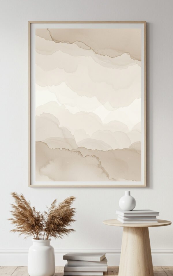 Minimalist Watercolor Neutral Wall Art