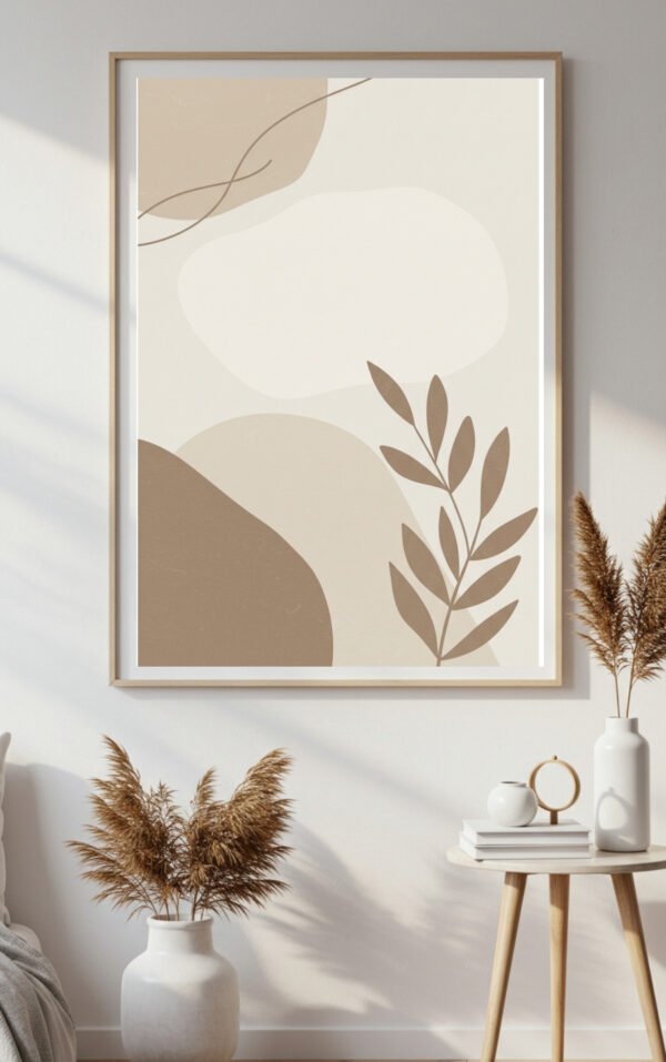 Minimalist Neutral Abstract Wall Art Print