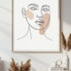 Abstract Female Face Wall Art