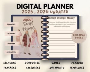 "Manifestation Script Prompts Journal | Guided Scripting Template for Rewriting Your Story, Abundance & Self-Growth"