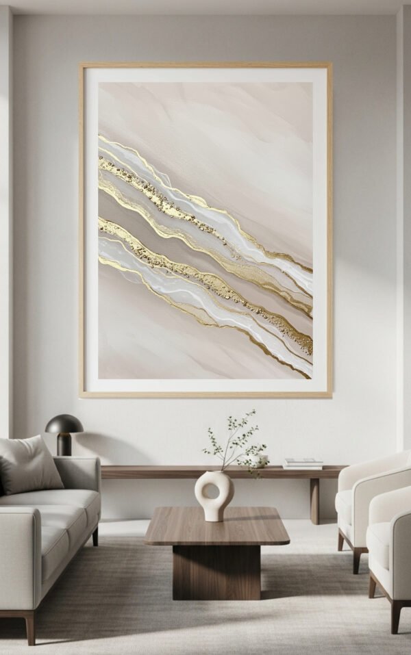 Luxury Champagne Taupe Wall Art