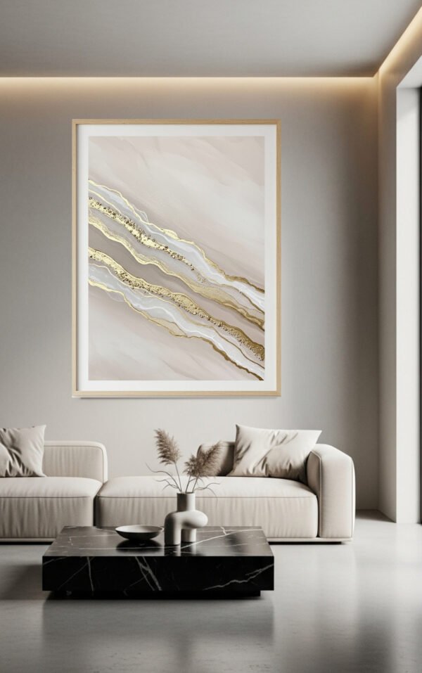 Luxury Champagne Taupe Wall Art