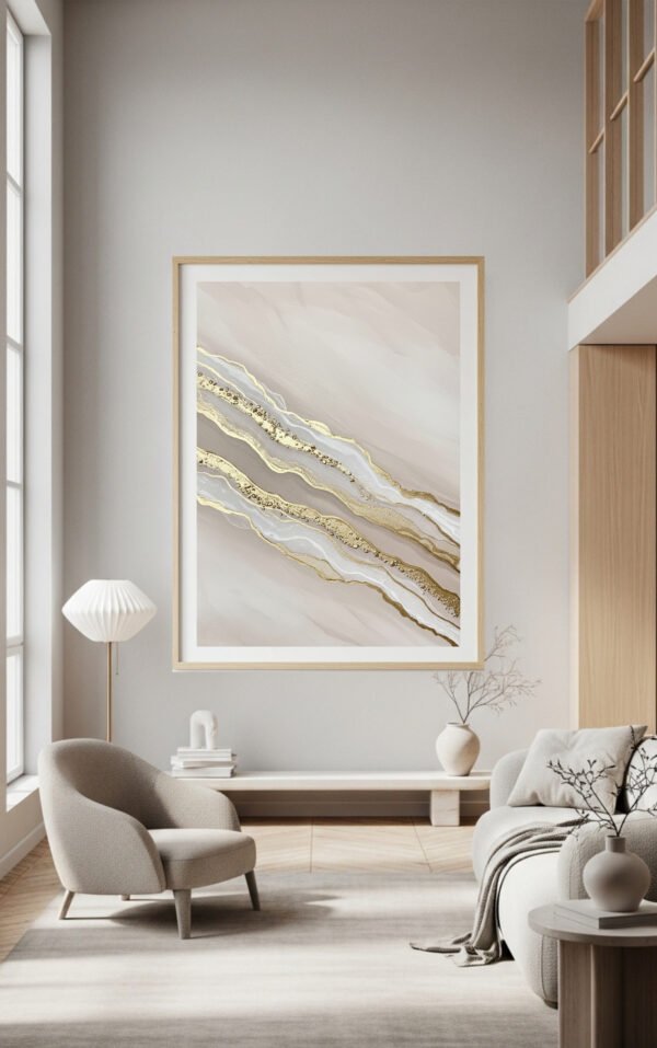 Luxury Champagne Taupe Wall Art