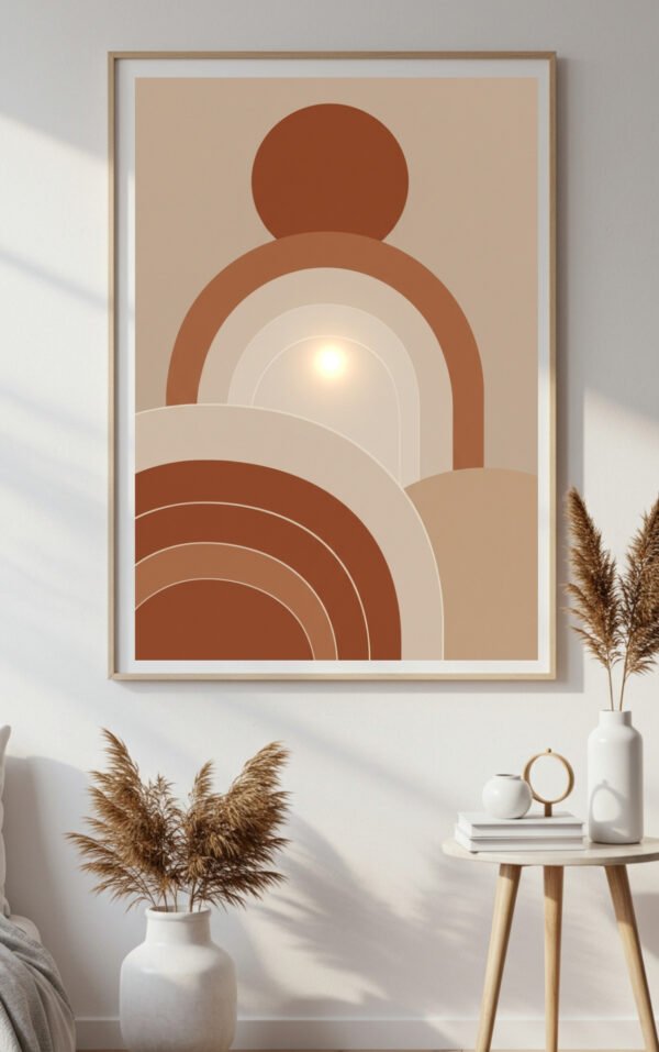 Warm Earthy Abstract Wall Decor