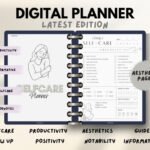 Off White & Grey Minimal Self Care Planner | Digital Wellness Journal | 30-Day Challenge, Habit Tracker & Daily Self-Care Notebook PDF