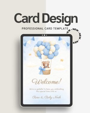 Simple Baby Shower Invitation Neutral Design Digital Printable Invite