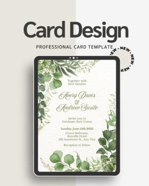 Rustic Wedding Invitation Card Editable Canva Template Boho Printable Invite
