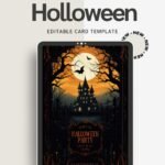 DIY Halloween Card Printable | Editable Template for Greetings & Invites