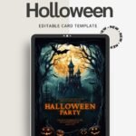 Cute Halloween Greeting Card | Printable Trick or Treat Card | Instant Download