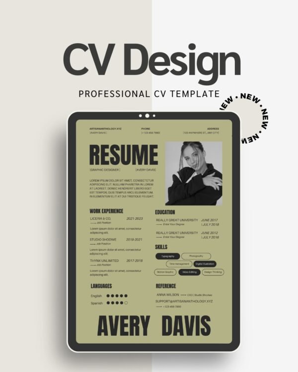 Clean Minimalist CV Template