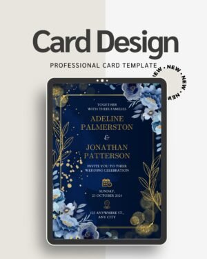 Customizable Wedding Invitation Digital Printable Invite Editable Canva Card