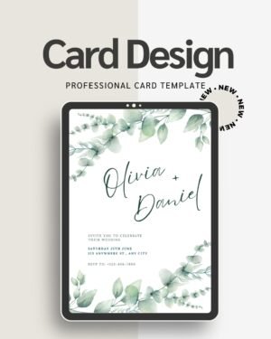 Classic Engagement Invitation | Printable Digital Template | Timeless Wedding Card