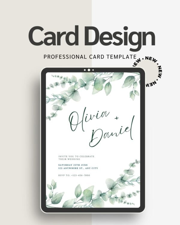 Classic Engagement Invitation | Printable Digital Template | Timeless Wedding Card