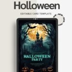 Scary Cute Halloween Greeting Card | Printable Digital Party Card