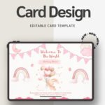 Neutral Baby Shower Card Digital Printable Template For Any Theme