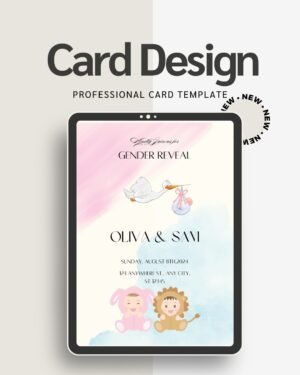 Customizable Baby Shower Card | Simple & Elegant Digital Invitation