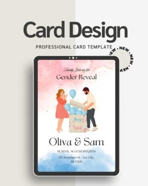 Printable Baby Shower Invitation Editable Canva Template Universal Theme