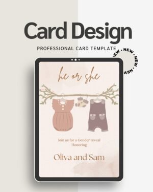 Digital Baby Shower Card Editable Invitation Template Easy to Customize