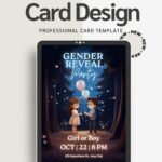 All-in-One Baby Shower Invitation Editable Canva Template Printable Digital Card for Any Theme