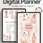 Self-Care & Lifestyle Digital Planner Wellness, Productivity, Habit Tracker & Mental Health Journal (Yearly, Monthly, Weekly, Daily)