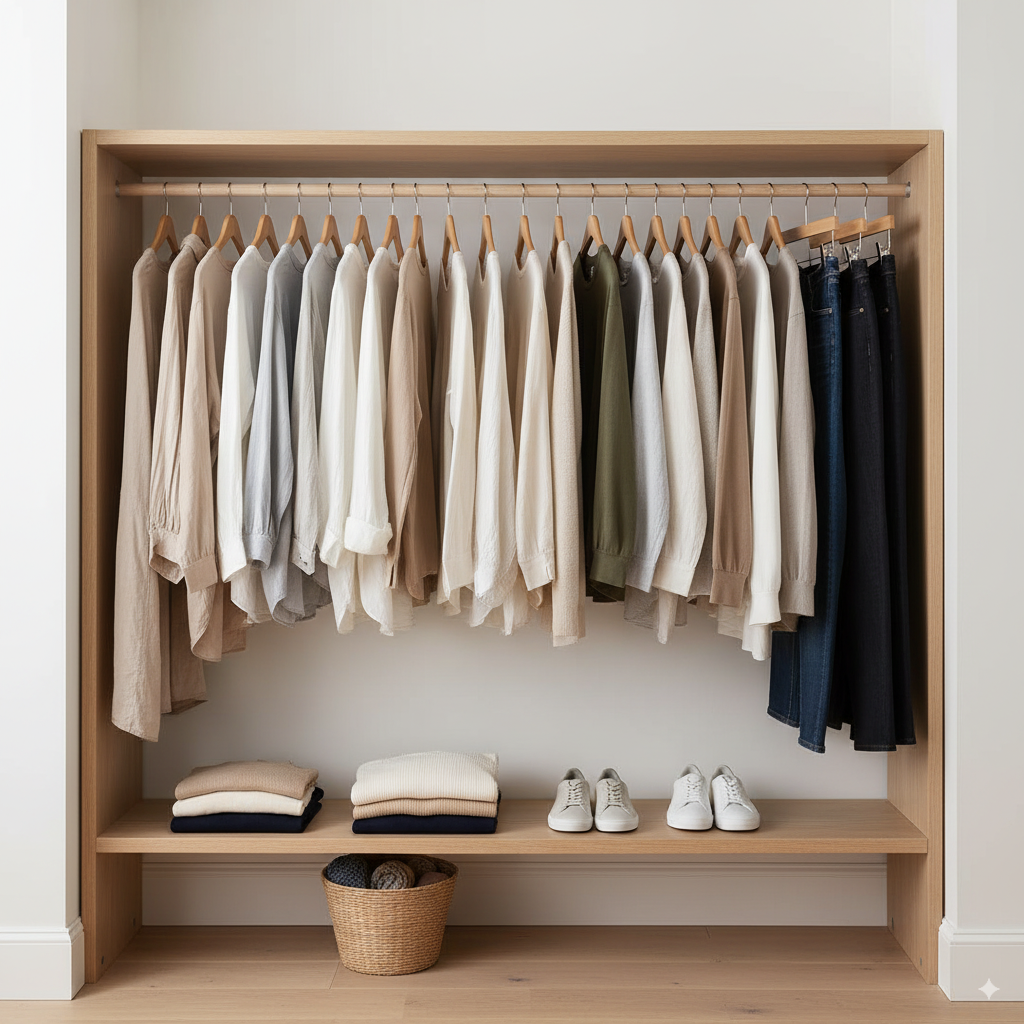 capsule closet organization, zero-waste wardrobe in 30 days, minimalist capsule wardrobe 2025, eco-friendly closet ideas by artisan anthology
