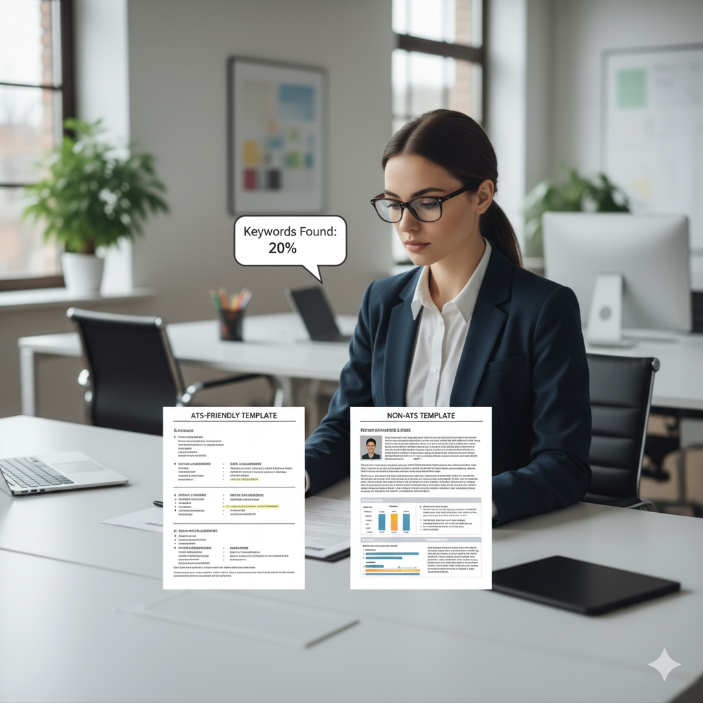 ATS-friendly CV vs non-ATS resume comparison for job applications 2025 by artisan anthology