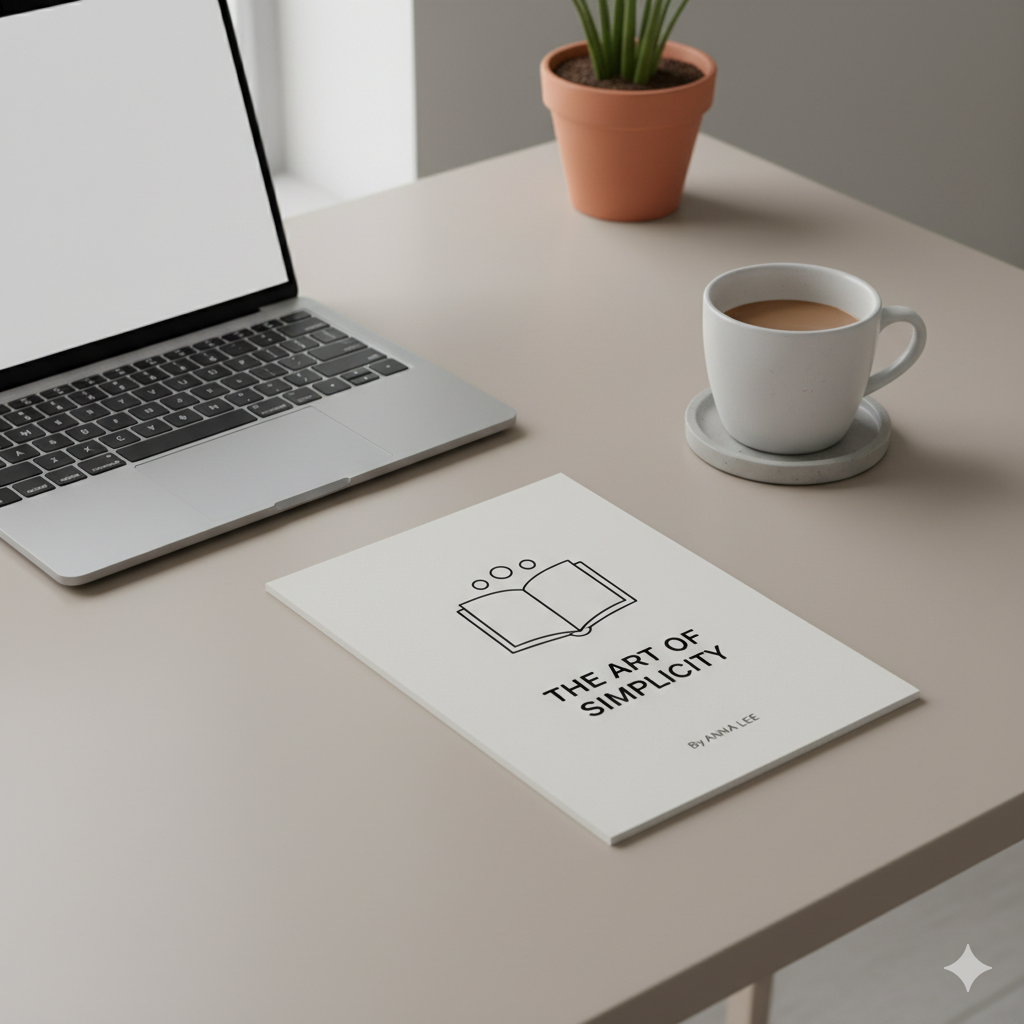“Aesthetic minimalist e-book cover design for entrepreneurs in beige tones. by artisan anthology