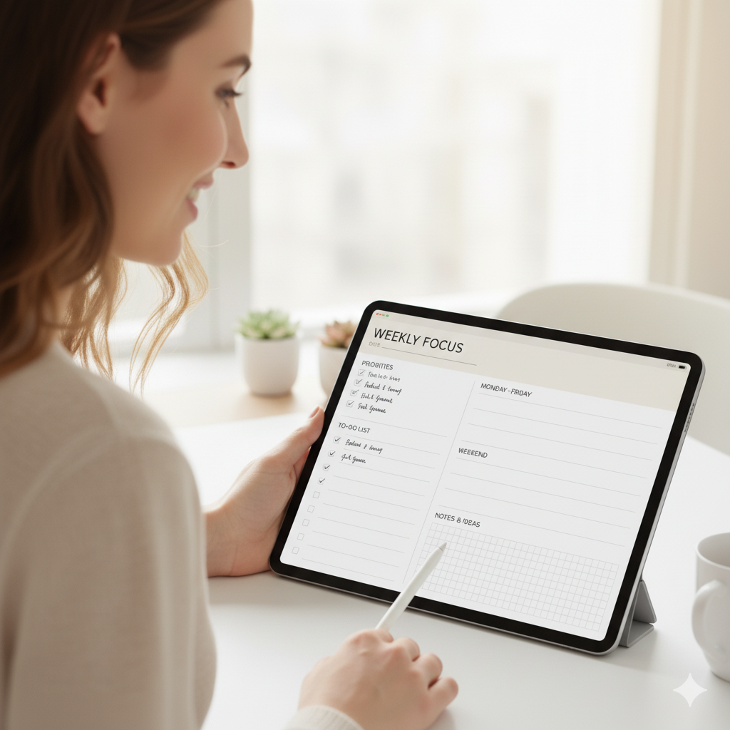 “Digital planner for iPad GoodNotes layout” by artisan anthology