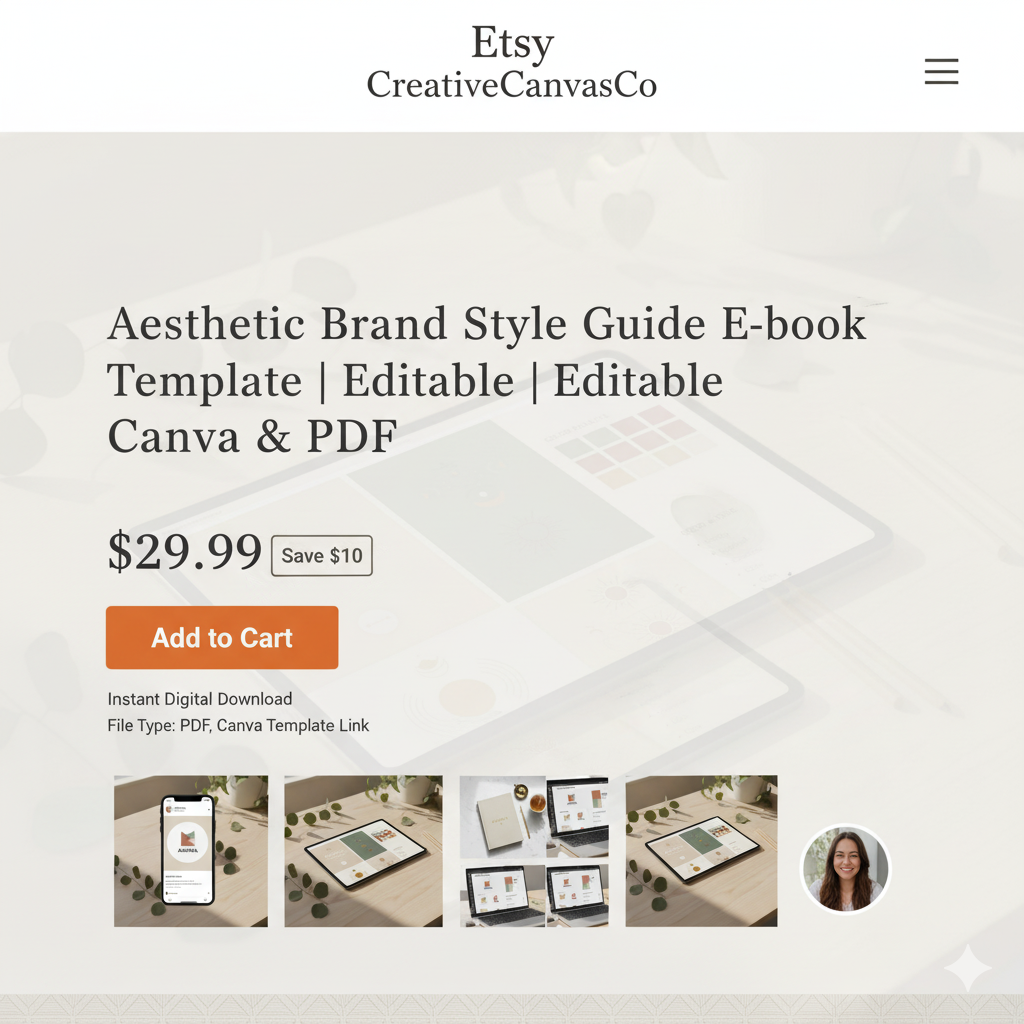 “Ebook sales page on Etsy platform” by artisan anthology