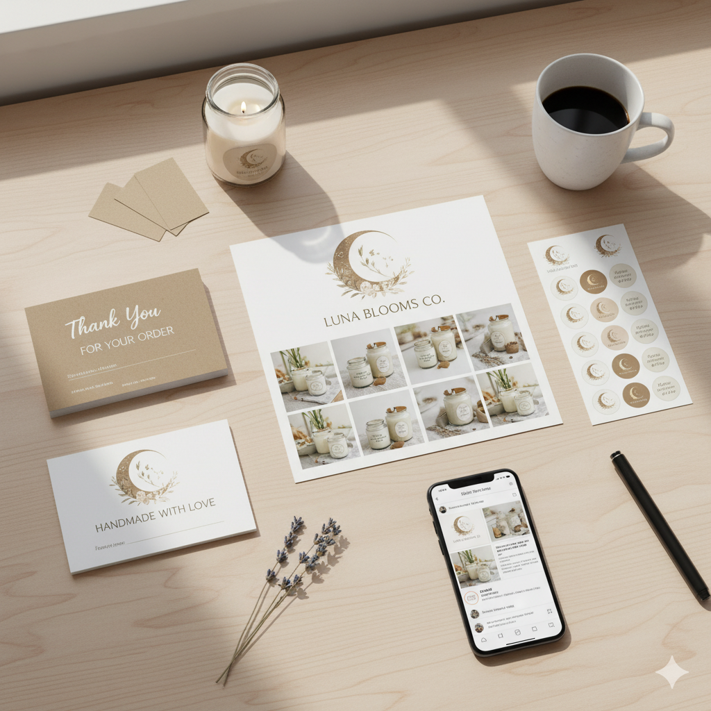 “Etsy seller visual identity template with cohesive design elements”