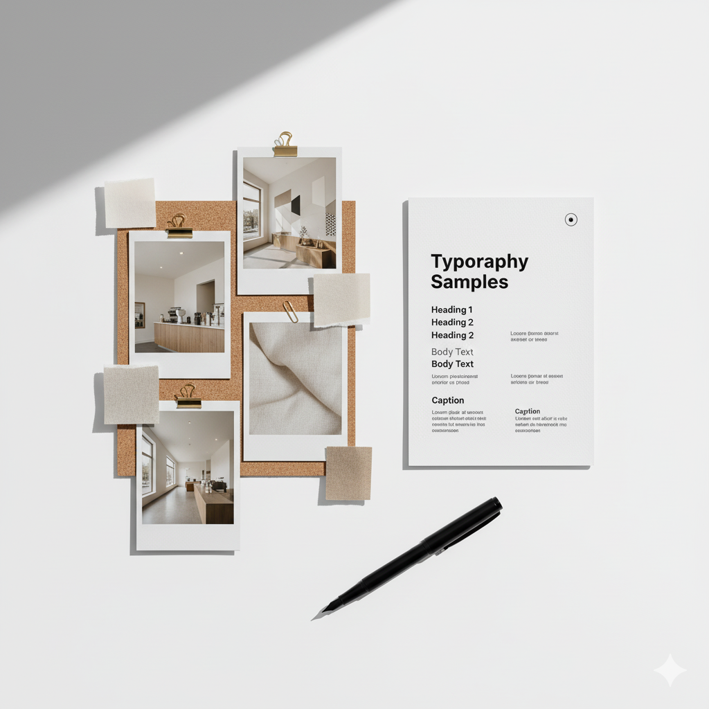 “Minimal brand book moodboard design for entrepreneurs”