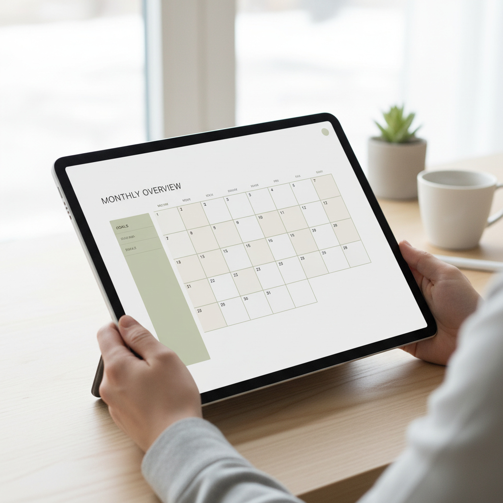 “Minimal iPad digital planner template” by artisan anthology