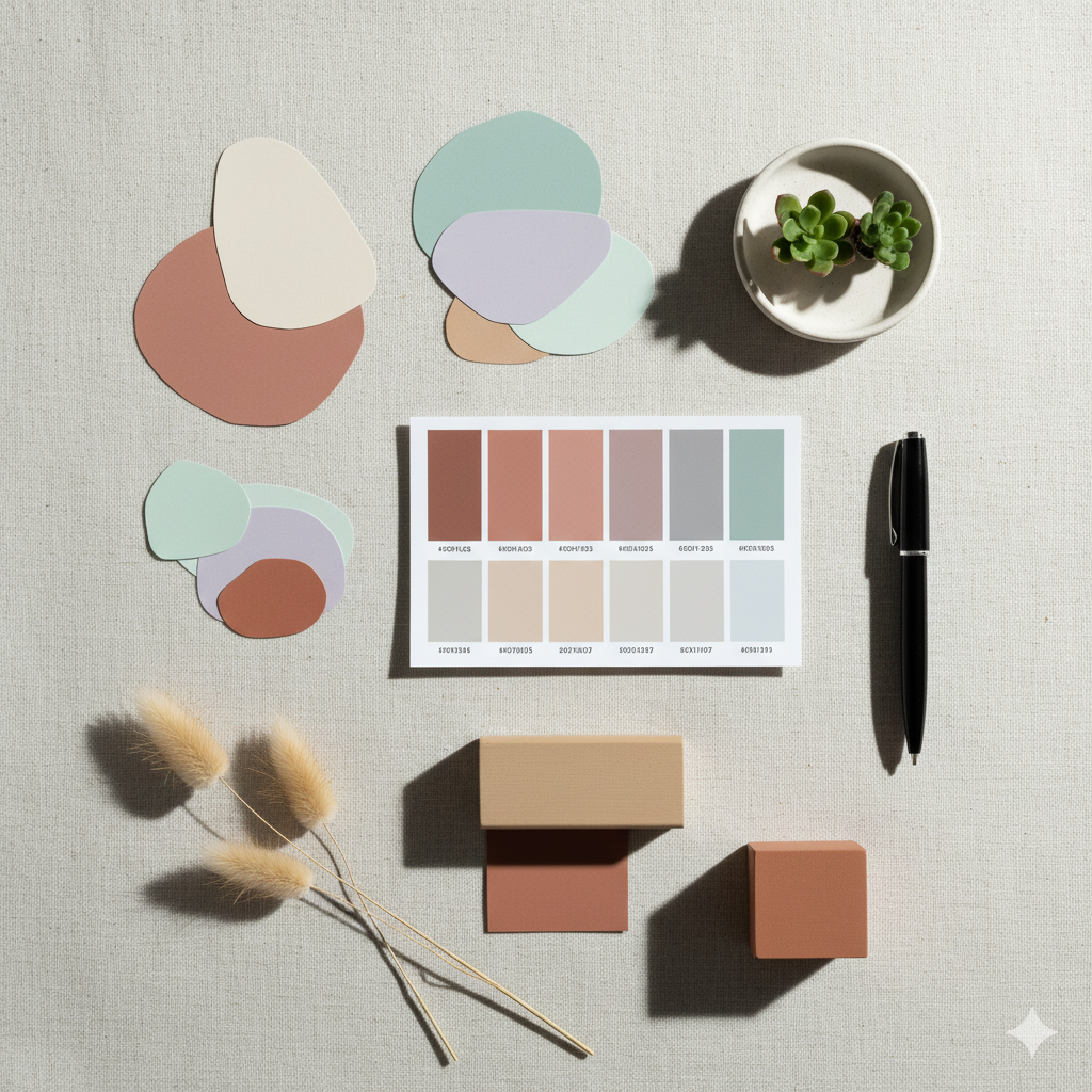 Modern minimal color palette for branding by artisan anthology