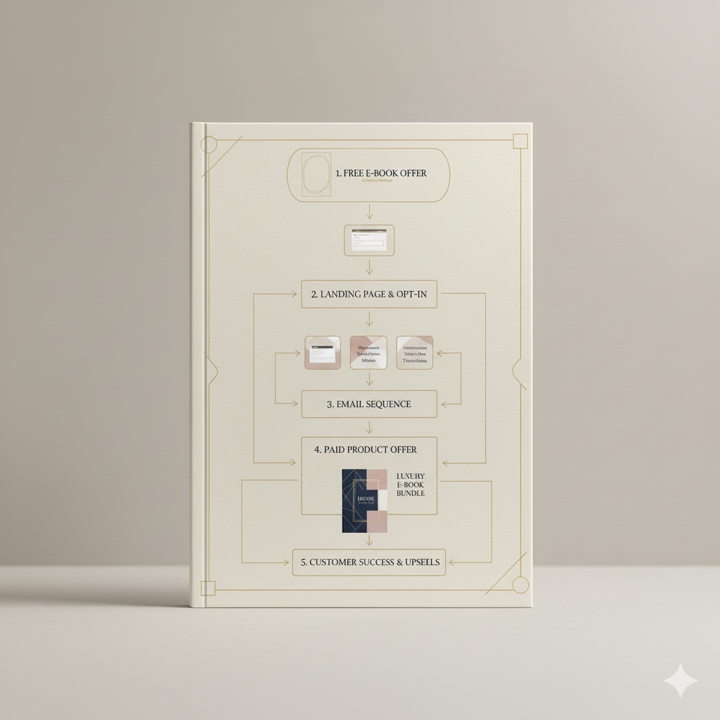“Step-by-step e-book sales funnel strategy for beginners” by artisan anthology