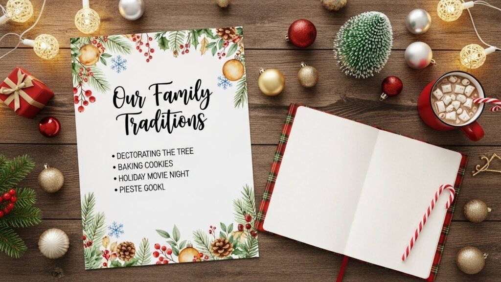 Christmas family traditions printable by artisan anthology.