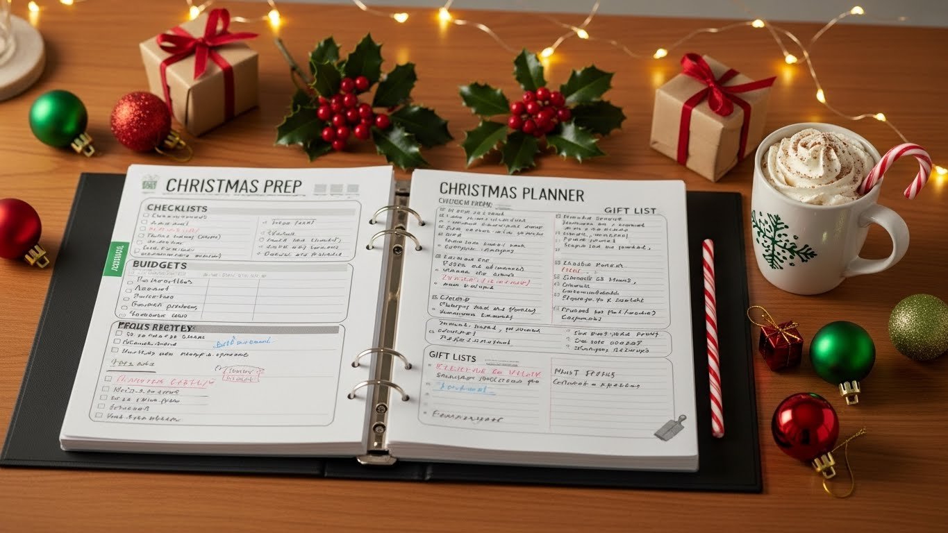 Christmas prep planner 2025 printable for stress-free holidays.by artisan anthology.