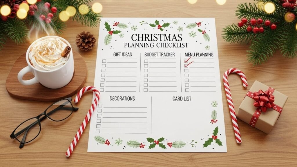 Ultimate Christmas planning checklist printable by artisan anthology.