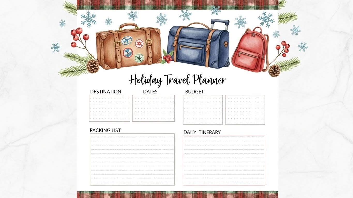 Holiday travel planner printable by artisan anthology.Holiday travel planner printable by artisan anthology.