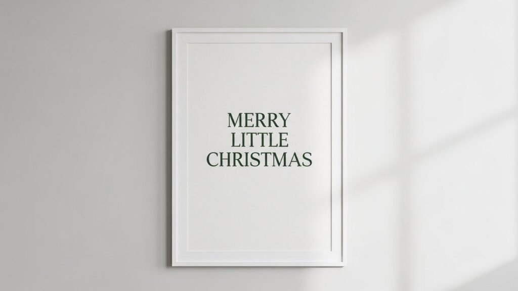 Minimal Christmas typography prints by artisan anthology.