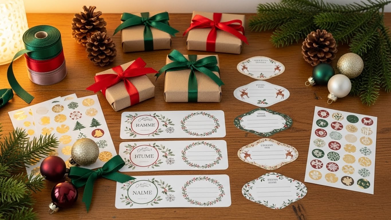 Printable Christmas label templates for holiday gifts and treats.by artisan anthology