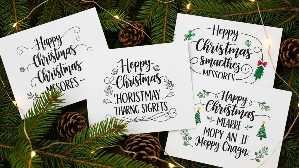 christmas greeting card messages handwritten aesthetic by artisan anthology