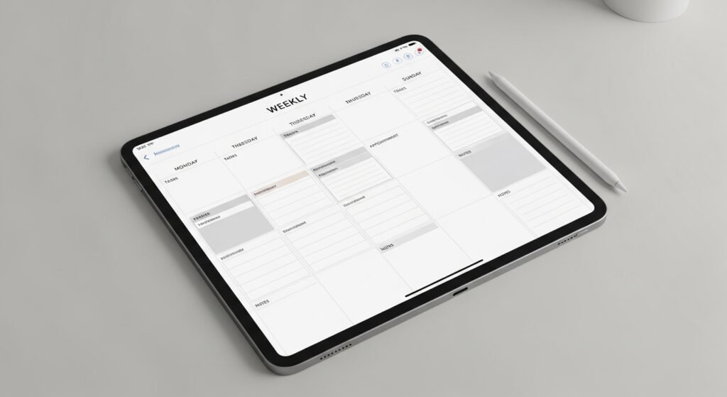 beginner digital planner setup on iPad by artisan anthology.
