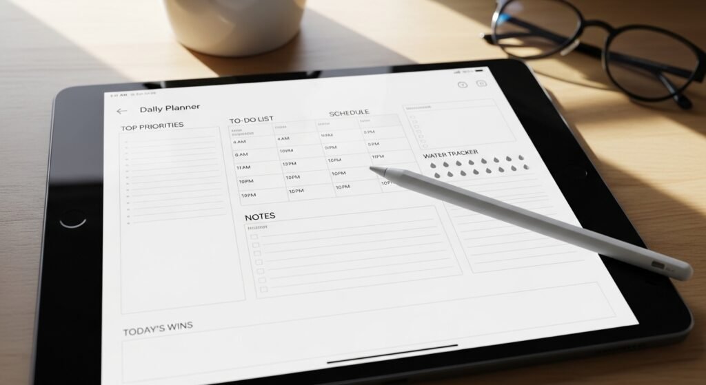 how to use digital planner for productivity by artisan anthology.