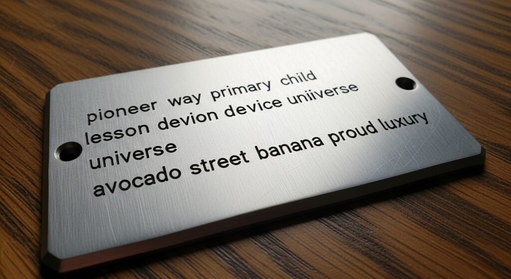 Seed phrase stored on metal backup plate by artisan anthology.