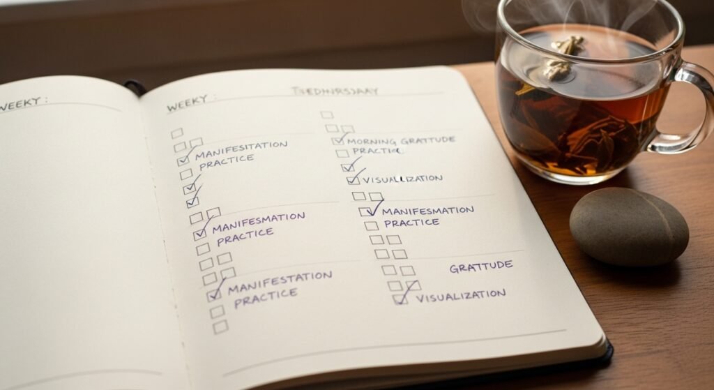daily manifestation habit tracker printable by artisan anthology.