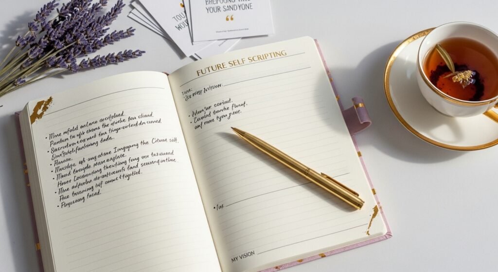 future self manifestation scripting journal by artisan anthology.